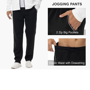 Conjunto de chándal cargo deportivo informal para hombre, chaquetas de manga larga y pantalones de chándal de algodón 100% con bordado superior para invierno - Product Image 3