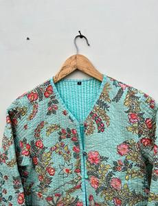 Patchwork Chaquetas Acolchadas Algodón Floral Estilo Bohemio Otoño Invierno Chaqueta - Product Image 2