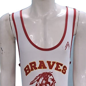 Venta al por mayor sin mangas mejor calidad hombres lucha camisetas en blanco personalizado culturismo traje cómodo Spandex lucha camisetas - Product Image 4