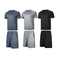 Conjunto de Camiseta y Pantalones Cortos Deportivos Casuales de Verano para Hombre, Transpirables, con Logotipo y Color Personalizados