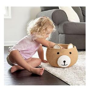 ตะกร้ามาคราเม่สำหรับตกแต่งห้องเด็กวัยหัดเดินอุปกรณ์จัดระเบียบอเนกประสงค์ขนาดตามสั่งเหมาะสำหรับตกแต่งบ้านห้องนั่งเล่น - Product Image 5