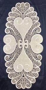 Chemin de table ovale fait à la main en chenille avec broderie pour les mariages ou les fêtes disponibles pour la quantité en vrac - Product Image 3