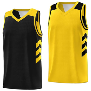 Maillot de basket-ball réversible vierge pour homme, uniforme d'équipe, chemises de basket-ball athlétiques Hip Hop - Product Image 1