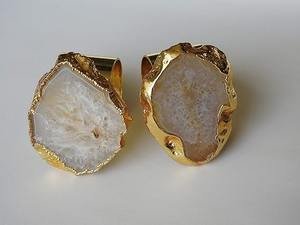 Ensemble de 4 anneaux de serviette en métal hexagonal doré moderne, porte-serviettes en laiton pour mariage, hôtel, restaurant, décoration de table, vente en gros pour fête - Product Image 3