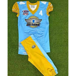 Style tendance personnalisé football américain uniforme haute qualité vendeur Sublimation Technique numéro motif hauts et pantalons - Product Image 3