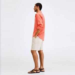 Chemise en flanelle de coton pour hommes Chemise à carreaux décontractée à manches longues boutonnée avec tissu en coton doux pour l'extérieur - Product Image 4