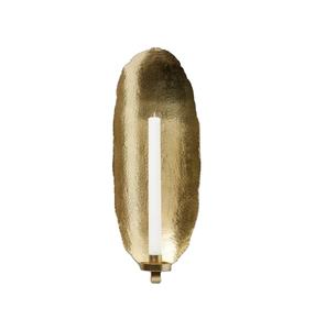 Candelabro de pared único para el hogar, soporte colgante de pared para hotel y restaurante, vela de metal chapado en oro, frasco - Product Image 1