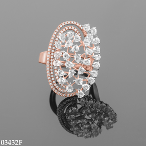 D'VINS JEWELS 18K Rose Gold Lab Grown Diamond Ring Round Brilliant Cut 2-5g Women's Engagement Wedding Jewelry - Product Image 5