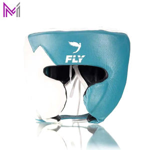 Nuevo Set de Boxeo de Cuero con Diseño Personalizado Azul y Blanco, Guantes de Sparring de Alta Calidad, Protector de Cabeza y Entrepierna, Kit Completo de MMA y Kickboxing - Product Image 4