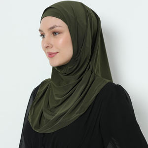 Hijab en jersey de polyester de qualité supérieure, tendance, pour femmes musulmanes, personnalisable, extensible, antidérapant, léger, respirant, durable - Product Image 5