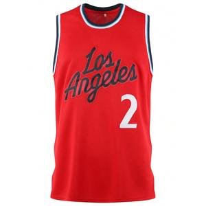 เสื้อบาสเก็ตบอลสีแดงแบบสั่งทำชุดทีมกีฬาแขนกุดผ้าตาข่ายระบายอากาศไซส์ใหญ่พิเศษ - Product Image 2