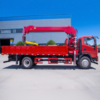 La grue à bras télescopique de transport de levage montée sur camion Haoman 8 tonnes de la Chine prix réduit hydraulique Kato