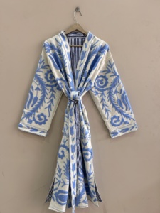 Veste Kimono Longue Style Vintage à Motifs Floraux Suzani pour Femmes, Veste Duster Brodée - Product Image 4