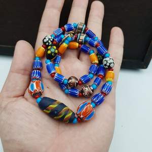 Haute qualité 4mm 8mm multicolore Chevron noir perles de verre à motifs 6 couches ingrédients au chalumeau cristal pour la fabrication de bijoux - Product Image 1