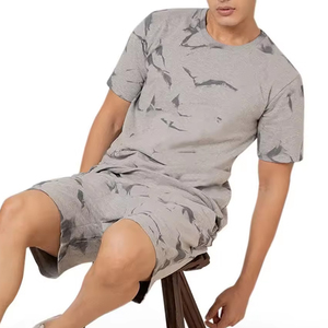 Conjunto de Verano de 2 Piezas de Camiseta y Pantalones Cortos de Punto Personalizados para Hombre, Fabricante OEM DAKHA SPORTS - Product Image 6