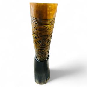 เขาแกะทำมือ 100% ธรรมชาติ สไตล์ไวกิ้งยุคกลาง สำหรับดื่มเครื่องดื่ม สีโบราณ กันน้ำ ราคาประหยัด พร้อมขาตั้งแกะสลัก  ลดราคาพิเศษ - Product Image 4