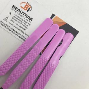 Pince à épiler professionnelle personnalisée en poudre violette pour cils Outil d'extension de cils en acier inoxydable durable - Product Image 4