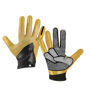 Gants de gardien de but de football en cuir blanc et orange avec maille respirante et adhérence antidérapante pour l'entraînement en extérieur - Product Image 2
