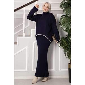 Vestido Corto Cosido Pastor Azul Marino - Product Image 2