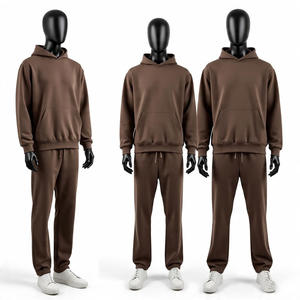 Conjunto de Sudadera con Capucha Gruesa de Algodón Pesado para Hombre, Otoño Invierno, Ropa Deportiva Unisex, Chándal Informal, Atuendo Esencial Cómodo - Product Image 4