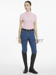 Stretch mobilité femmes équitation couches de base de performance équestre haut avec tissu doux au toucher sans couture couches de base - Product Image 2