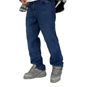 Pantalon Baggy en Jean Vintage Noir à Jambes Larges pour Hommes Pantalon à Lame Courbée Streetwear Cowboy Pantalon Droit en Denim Décontracté - Product Image 6