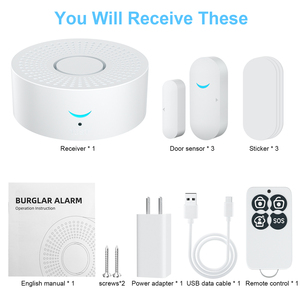 EMylo Home Security <strong>Alarm</strong> <strong>System</strong> with <strong>WiFi</strong> + <strong>RF</strong> Receiver Remote <strong>Control</strong> Window &amp; Door Sensors <strong>APP</strong> <strong>Control</strong> for Indoor Use - Product Image 6