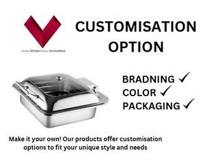 Recipiente Rectangular para Buffet con Amortiguador Hidráulico, Recipiente Cuadrado para Calentar Alimentos de 7L, Mantiene la Temperatura Ideal para Servir - Product Image 3