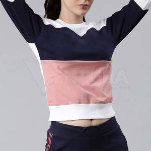 Sweatshirts 100% coton pour femmes conçus sur mesure Style décontracté à manches longues avec doublure pour l'hiver Sweatshirts à capuche teints en couleur unie - Product Image 5