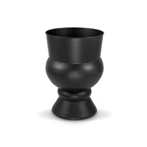 Maceta escultural negra moderna, maceta decorativa de Metal, diseño geométrico, forma de cono redondo, soporte para plantas de flores para interiores y exteriores, jardín - Product Image 6