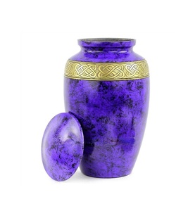 Urnas de cremación de metal de aluminio para cenizas y restos mortales | Hermosas urnas hechas a mano para humanos y mascotas (Rayo) - Product Image 5