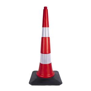 Cono de Tráfico de 90 cm con Base de Goma, Barrera de Tráfico, Barrera de Seguridad de Plástico - Product Image 1
