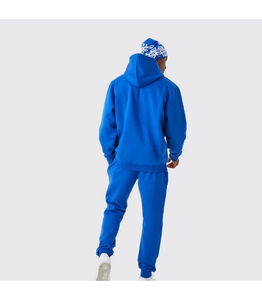 Online 2025 Wholesale Men's High Quality 100% Cotton Plain Track Suit Pullover Hooded Techniques Winter Pocket Suit - Product Image 4