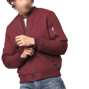 Color Mahroon con bolsillos laterales, la más alta calidad, cómoda, la mejor tela, ropa exterior, chaquetas Bomber para hombre de WAKIN WEAR - Product Image 1