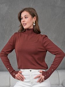 Women's New Style Fashion Long Sleeve Turtleneck Button-<b>down</b> Knitwear SweaterSports,CasualOfficeStylishWear WholesaleOpportunity - Product Image 1