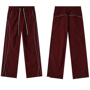 OEM Custom <b>Men's</b> Midweight Quick Dry <b>High</b> Quality Casual <b>Jeans</b> Pants 100% Polyester Elastic <b>Waist</b> Loose Fit <b>High</b> <b>Waist</b> Washed - Product Image 1