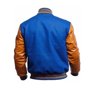 Unisex Premium Quality Wool Leather <b>Jacket</b> New Arrival Customizable Varsity <b>Baseball</b> Letterman Basketball Stand Collar <b>Jacket</b> - Product Image 4