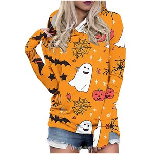 Sudadera con capucha personalizable con estampado gráfico para mujer, tela suave, manga larga, ajuste de gran tamaño para marcas de moda joven - Product Image 6