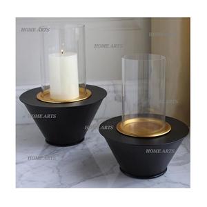 Set Of 2 <b>Silver</b> Color Iron <b>Candle</b> <b>Holder</b> Newest Design Round Shape <b>Candle</b> <b>Holder</b> For Wedding Decor Accessories - Product Image 6