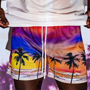 High Quality Breathable Quick Dry Men Basketball 100% Polyester Sublimation Double <b>Layer</b> Custom Logo Mesh Shorts Pockets Elastic - Product Image 3