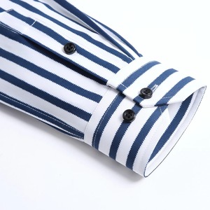 เสื้อเชิ้ตผู้ชายผ้าซาตินย้อมเส้นด้าย ระบายอากาศได้ดี ไม่ต้องรีด แขนยาว ยืดได้ สไตล์ลำลอง ลายสก็อต สำหรับฤดูใบไม้ผลิ เหมาะสำหรับโอกาสที่เป็นทางการ ราคาโรงงาน - Product Image 4