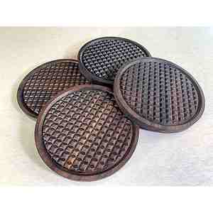 Sous-verres en bois faits à la main à forte demande pour graver le fabricant et l'exportateur en bois de Sheeshm de noyer de l'Inde de haute qualité - Product Image 4