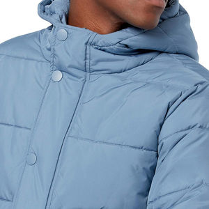 Doudoune chaude d'extérieur pour hommes avec capuche et fermeture à glissière vestes élégantes isolées pour hommes pour la neige et la pluie - Product Image 4