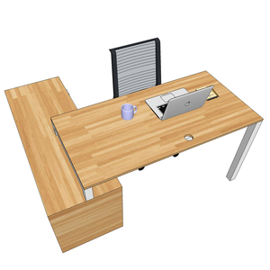 Patas de Escritorio Ejecutivo Minimalistas para Oficina con Estructura Triangular de Acero de 1400x700mm y Base de Gabinete Enlazable - Product Image 5