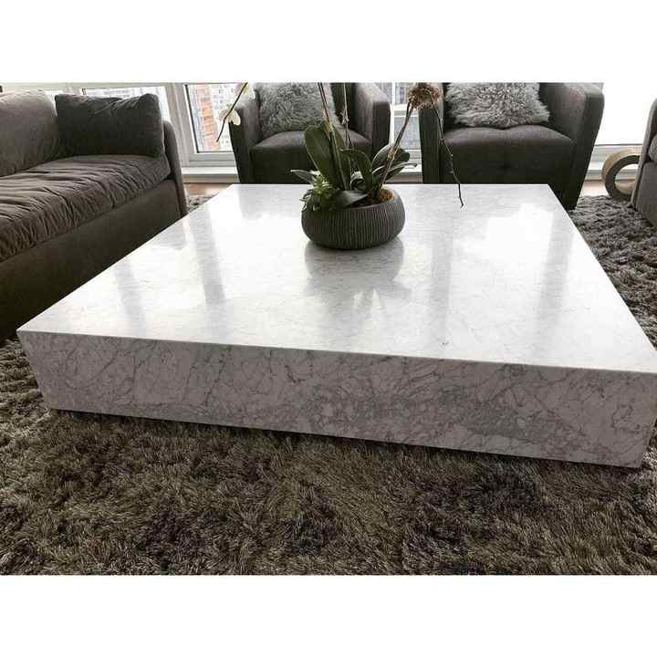 Arte Marble Carrara Block Coffee Table