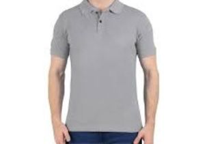 Camiseta 100% de algodón de gran tamaño para hombre, camiseta en blanco de talla grande con cuello en V, camiseta de algodón de punto transpirable personalizable de Color gris - Product Image 5