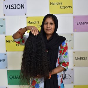 Extensions de cheveux humains indiens vierges non traités 100% bruts Faisceaux de cheveux humains bouclés à cuticule alignée Perte de cheveux humains - Product Image 4