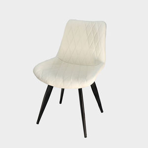 Silla de Comedor de Diseño Escandinavo Aster, Silla de Metal con Patas de Hierro, Cojín de Cuero Sintético, Recubrimiento en Polvo GAK001 para Uso Doméstico - Product Image 2