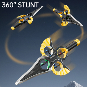 <span class=keywords><strong>Avion</strong></span> télécommandé en mousse RC 360 °   Jouet <span class=keywords><strong>avion</strong></span> de chasse à bascule avec lumière pour enfants et adultes - Product Image 3