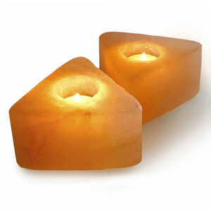 ชุดเทียนคริสตัลหินหิมาลัยทำมือ2ชิ้นเชิงเทียนสำหรับตกแต่งห้องของขวัญสมาธิ - Product Image 5